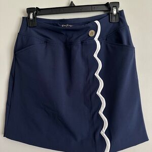 Lilly Pulitzer Navy Skirt White Accent Trim, Tennis, Pickleball, Luxletic